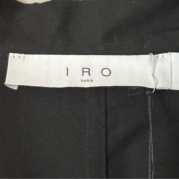 NWT IRO Foxton Long Black Trench Coat Belted Oversized 100% Cotton Poplin 36/S - Picture 5 of 15